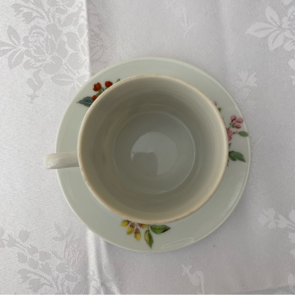 A Mottahedeh Design Fine Italian China Bird Teacup And Saucer - Picture 3 of 5